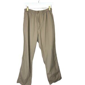 All In Motion Pants Mens 34 x 30 Khaki Tan Flat Front Straight Leg Casual Light